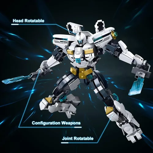Miniatura 3 de HIGH GODO Ice Warrior Mech - Juego de construcción, modelo de batalla protector de ciudad genial para adultos y adolescentes mayores de 14 años