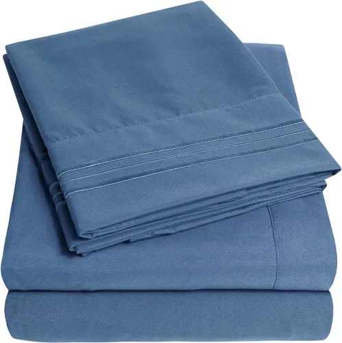 Miniatura 32 de Juego de sábanas y fundas de almohada de la colección 1500 Supreme, tamaño Queen, estampado Paisley gris - Juego de sábanas y fundas de almohada
