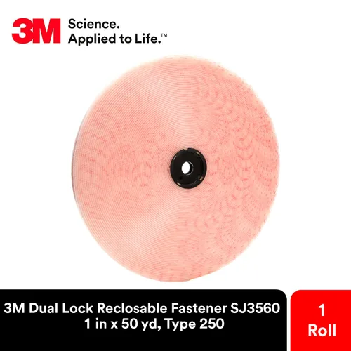 Miniatura 2 de 3M Sujetadores resellables de doble bloqueo SJ3560, tipo 250, transparentes, 1 pulgada x 50 yardas, uso industrial, cierre a presión, fuerte