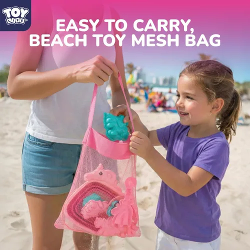 Miniatura 7 de TOY Life Unicorn Beach Toys for Girls Ages 4-8, Collapsible Silicone Sand Toys Set with Bucket, Molds & Shovels, Travel Beach Toys, Sandbox & Snow