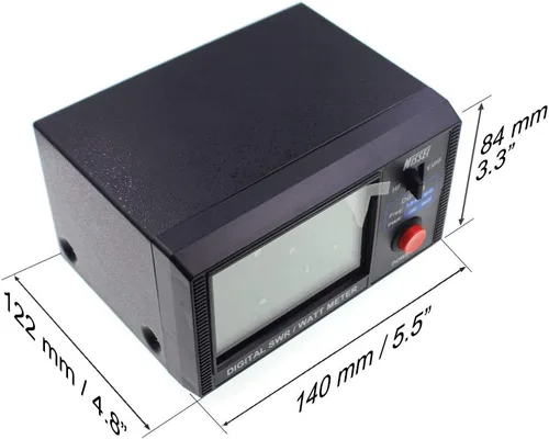 Miniatura 5 de NISSEI DG-503 - Medidor de potencia RF digital LCD de 3.5" SWR VSWR de onda corta HF 1.6-60MHz y VHF/UHF 125-525MHz 1-200W para radio de dos vías