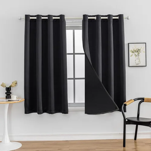 Miniatura 24 de Anytime Juego de 2 paneles de cortinas 100% opacas, con aislamiento térmico para dormitorio, paneles de sombreado completo