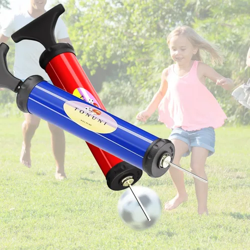 Miniatura 6 de Bomba de aire portátil, kit de inflador de bomba de bola con aguja, boquilla, manguera de extensión para fútbol, baloncesto, fútbol, voleibol