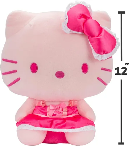 Miniatura 3 de Hello Kitty and Friends - Hello Kitty - Peluche monocromático rosa de 12 pulgadas Hello Kitty Rosa