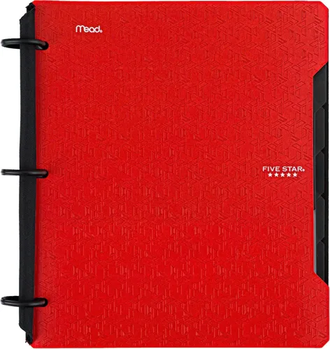 Miniatura 9 de Five Star Flex 29328 - Cuaderno recargable + aplicación de estudio, papel rayado universitario, anillos TechLock de 1 pulgada, bolsillos, pestañas