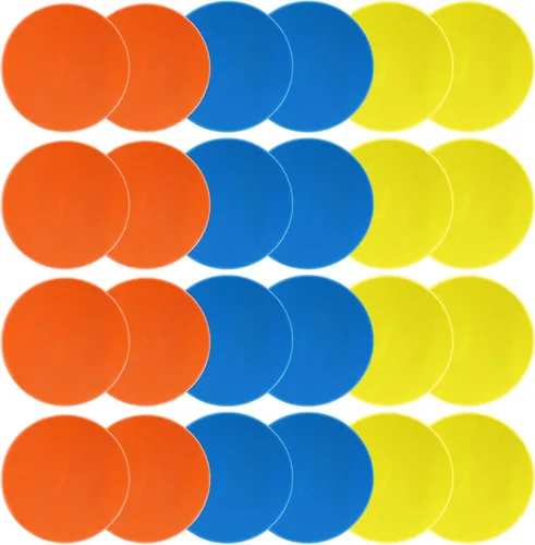 Miniatura 12 de Marcadores de puntos de goma de 4 pulgadas y 9 pulgadas, puntos planos de agilidad, conos planos, antideslizantes, puntos deportivos, puntos