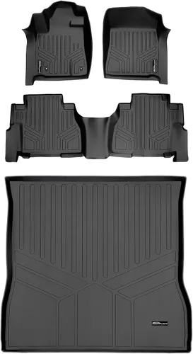Miniatura 13 de MAXLINER Alfombrillas de suelo de ajuste personalizado de tercera fila, color negro, compatibles con Toyota Sequoia 2008-2022
