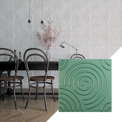 Miniatura 45 de Ekena Millwork WP20X20SPWH 19 5/8 pulgadas de ancho x 19 5/8 pulgadas de alto en espiral EnduraWall decorativo 3D Panel de pared cubre 2.67 pies