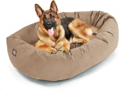 Miniatura 44 de Majestic Pet Cama para Perros Grandes Lavable de 40 Pulgadas, Mueble Ortopédico en Forma de Donut para Perros Grandes, Almohadilla y Alfombra de Gris