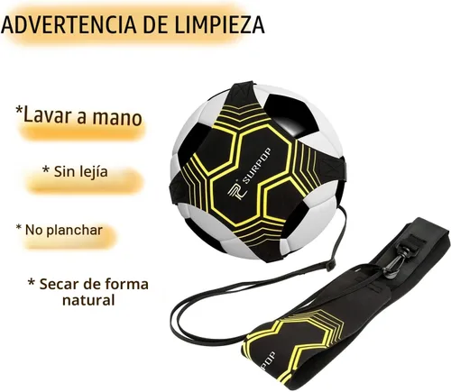 Miniatura 7 de Entrenador de fútbol/voleibol/rugby, patada y lanzamiento de fútbol, ayuda de entrenamiento para práctica en solitario, control de habilidades, Negro