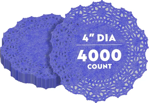 Miniatura 39 de Restaurantware Pastry Tek Blondas de Encaje de 4 x 4 Pulgadas 100 Vajilla Decorativa - Blondas de Mesa Desechables Redondas de Papel Negro