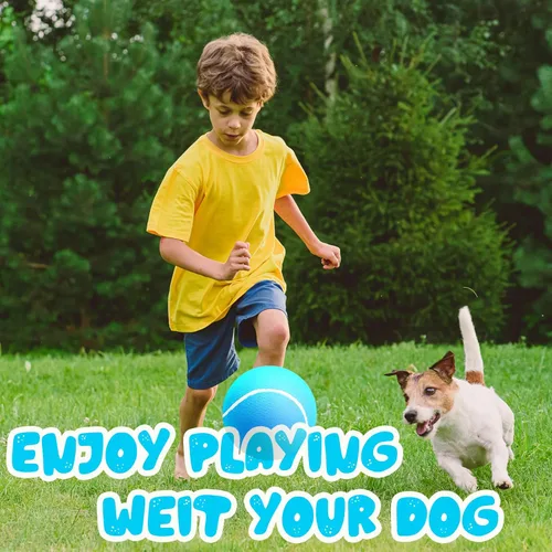 Miniatura 6 de Banfeng Pelota de tenis grande para perros, pelota de tenis gigante para perros, juguete grande para deportes al aire libre, regalo para perros Azul