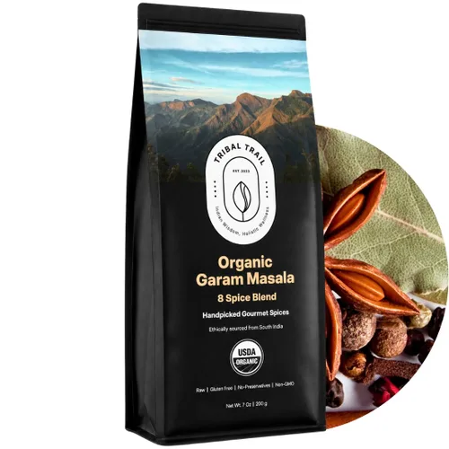 Miniatura 15 de Tribal Trail Cardamomo orgánico molido 4.02 onzas USDA Orgánico y sin OMG De origen ético de Kerala, India Bolsas de papel kraft reciclables