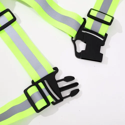 Miniatura 6 de DRESBE Chaleco reflectante unisex con banda de seguridad láser ajustable para correr por la noche, ciclismo, trotar, caminar