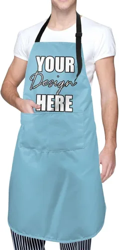 Miniatura 18 de AmaPark Delantal personalizado impermeable con bolsillos personalizados divertidos delantales de chef para cocinero Jaspeado Oscuro