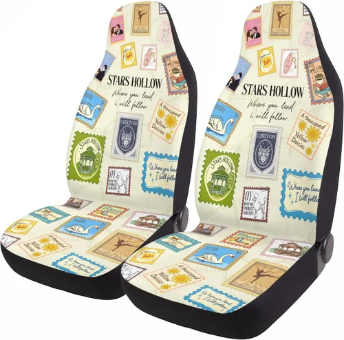 Miniatura 48 de GENANY Horror Nightmare Skellington - 2 fundas de asiento delantero para automóvil, camión, SUV, regalos de Navidad, funda de asiento de cubo