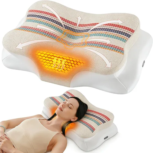 Miniatura 12 de Almohada cervical para el cuello, almohada ergonómica para dormir de lado para el soporte del cuello, almohadas de espuma viscoelástica refrescante