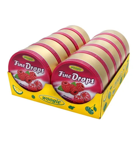 Miniatura 2 de German Fine Drops Sanded Caramelo de Frambuesa 6.17 oz lata (Himbeergeschmack) (3 pcs)