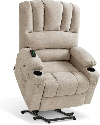 Miniatura 22 de MCombo Silla Reclinable Elevadora Eléctrica de Gran Tamaño para Ancianos, Silla Elevadora con Calor y Masaje, Reclinable Elevadora para Grandes