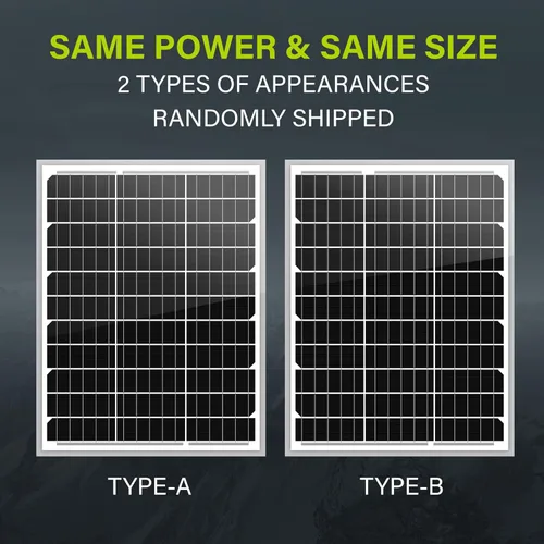 Miniatura 6 de Newpowa Módulo fotovoltaico monocristalino de panel solar de 20 W 12 V diseñado para sistema de 12 V fuera de la red RV, barco, cámper, remolque