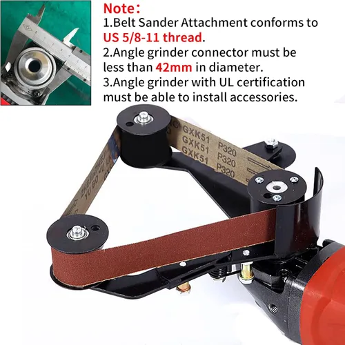 Miniatura 3 de Lijadora de banda Accesorio Amoladora YSJWAER - Adaptador Amoladora angular Accesorio de lijado Pulidor 5/8-11 Rosca