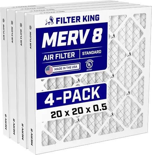 Miniatura 244 de Filter King Filtro de aire 6x6x1 Paquete de 4 Filtros plisados MERV 8 HVAC para horno A/C Fabricado en Estados Unidos Tamaño real: 5.5 x 5.5