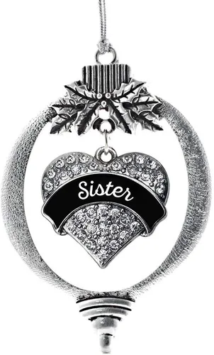 Miniatura 92 de Inspired Silver Adornos festivos de dije de corazón pave de plata con circonitas cúbicas