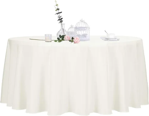 Miniatura 24 de Ascoza Paquete de 2 manteles rectangulares blancos de 60 x 84 pulgadas, tela de poliéster de 4 pies, para bodas, banquetes, restaurantes y fiestas