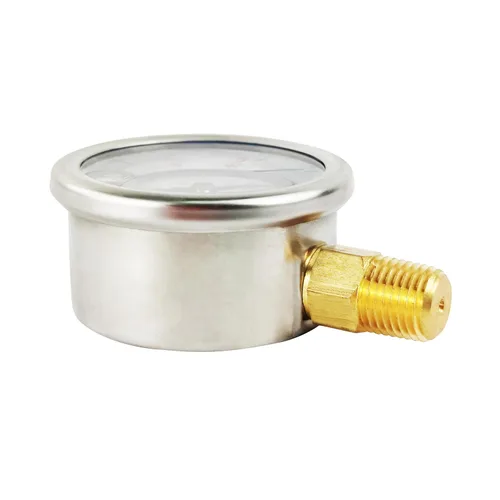 Miniatura 3 de HFS (R) -30 inHg-0 PSI Medidor de presión de vacío relleno de glicerina, tamaño de dial de 2", montaje inferior NPT de 1/4", caja de acero