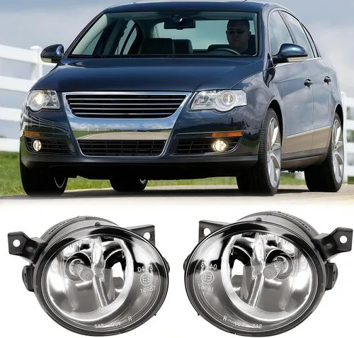 Faros antiniebla para Volkswagen GTI/Volkswagen Jetta 2006 2007 2008 2009 2010, repuesto premium (VW GTI/Jetta), 1 par (lente transparente)
