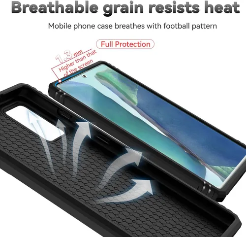 Miniatura 7 de Funda para Galaxy Note 20 5G, Samsung Note 20 SM-N981U con protector de pantalla de vidrio templado y cubierta de cámara deslizante, anillo Negro
