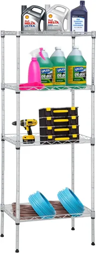 Miniatura 27 de PayLessHere Estante de alambre de 6 niveles 17 x 12 x 64 pulgadas Negro Estantes ajustables Estantes de almacenamiento de alta