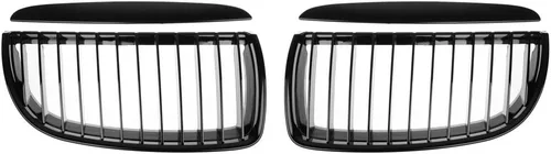 Miniatura 17 de Rejilla de Riñón Cromada con Malla Brillante en Negro Compatible con BMW 323i 325xi 330i 328i 328xi 335i 335xi E90 E91 Pre-LCI de 2005-2008