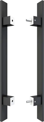 Miniatura 7 de BARNSMITH Manija de puerta de granero de 18" de empuje y tracción, manija de puerta comercial de acero inoxidable Grade-304 resistente cuadrada
