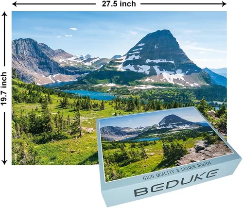 Miniatura 2 de Rompecabezas para adultos de 1000 piezas del Parque Nacional Glaciar, rompecabezas de 1000 piezas, grueso, resistente, preciso, entrelazado a partir