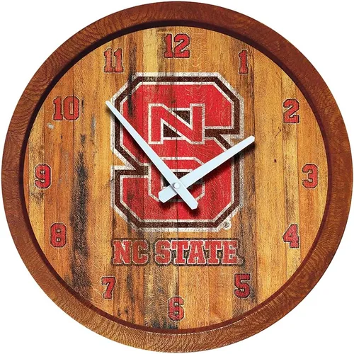 Miniatura 119 de The Fan-Brand NCAA Oklahoma Sooners: Reloj de pared con parte superior de barril de imitación para decoración de bar, decoración de fiesta
