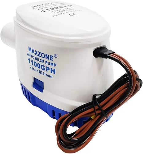 Miniatura 6 de Bomba de agua sumergible automática para barco de sentina 12 V 1100 GPH Auto con interruptor flotante, salida de 1-1/8", compacta para barco marino
