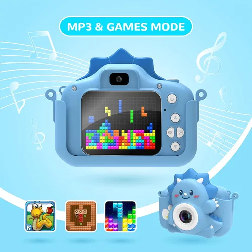 Miniatura 4 de Cámara para niños para niñas y niños, cámara digital HiMont para niños con tarjeta TF de 32 GB, cámara para niños de 1080P y cámara de video selfie
