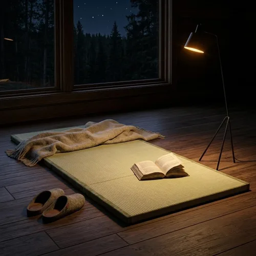 Miniatura 6 de MustMat Tatami Mat - Colchón japonés tradicional japonés, colchón de futón para piso, cama plegable de hierba rush, 35.4 x 78.7 x 1.2 pulgadas