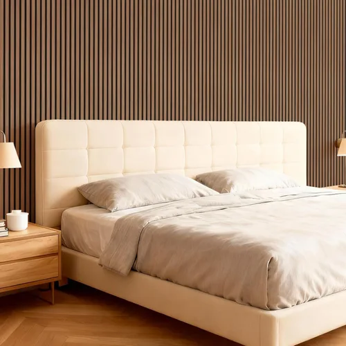 Miniatura 9 de TONOR Paneles acústicos de madera para pared con listones de madera, paquete de 2 paneles acústicos de 47.2 x 23.6 pulgadas, paneles acústicos