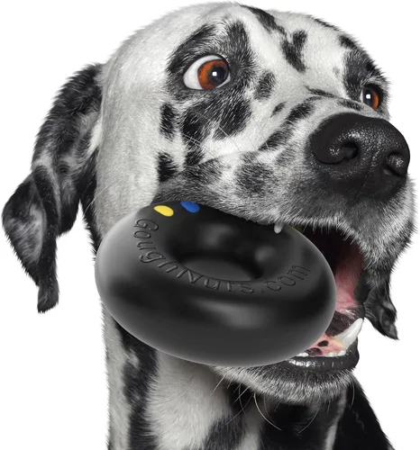 Miniatura 6 de Goughnuts - Juguete de goma para morder para perros Med.75, verde, anillo
