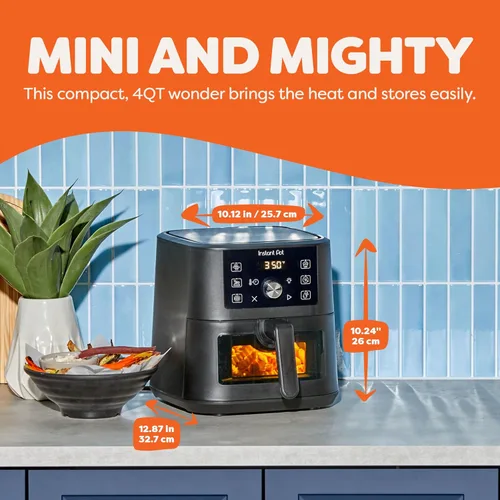 Miniatura 3 de Instant Pot 4Qt VORTEX 6 en 1 Mini Freidora de Aire, Opciones de Programa Personalizado, Freír al Aire, Asar, Tostar, Deshidratar, Hornear