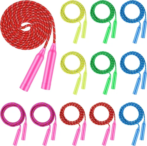 Aneco Cuerda de saltar colorida equipo de ejercicio a granel 7.2 pies de nailon cuerda de salto cuerda de color para ejercicio al aire libre