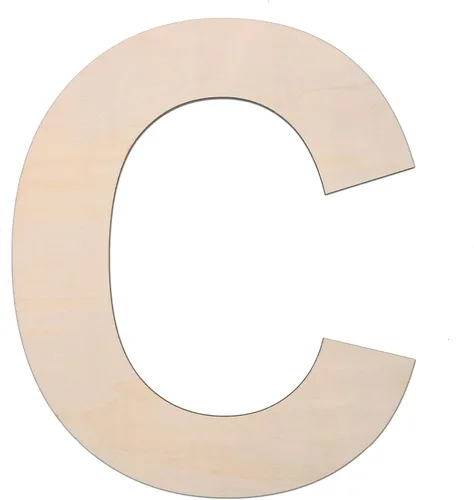 Miniatura 12 de Símbolo de madera de 12 pulgadas &, letra grande de madera sin terminar de 1/4 de pulgada de grosor para manualidades de bricolaje, decoración