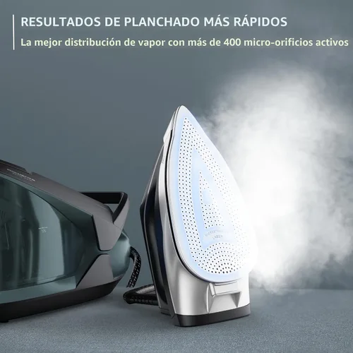 Miniatura 2 de Rowenta Plancha de Vapor para Ropa Estación de Vapor Master, Plancha Profesional para Ropa con Suela de Acero Inoxidable, 57 Oz, 400 Orificios