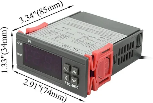 Miniatura 6 de STC-1000 DC 110V-220V 10A Microcomputadora Pantalla digital Controlador de temperatura Interruptor de control de termostato 2 Salida de relé