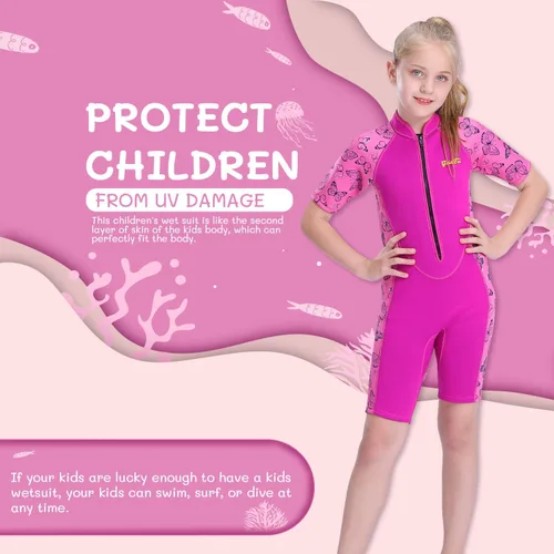 Miniatura 3 de Goldfin - Traje de neopreno para niños, 2 mm y 3 mm, con cremallera frontal, para niños pequeños, mantiene el calor para deportes acuáticos, surf