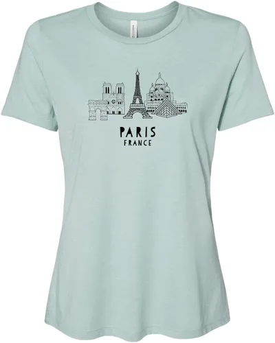 Miniatura 28 de Cute Women's Screen Printed Crew Neck Tee, Shirts With Sayings, Dusty Blue or Olive