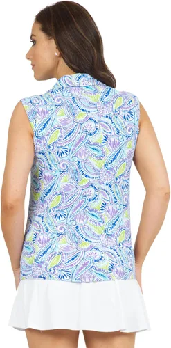Miniatura 3 de IBKUL Athleisure Wear 14541 - Polo sin mangas con protección solar UPF 50+ Icefil Cooling Massie Print