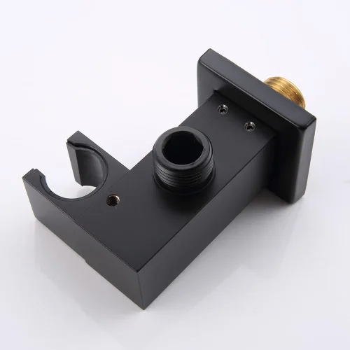 Miniatura 4 de AYIVG Soporte de pared de latón para baño, ajustable, de mano, con acabado negro